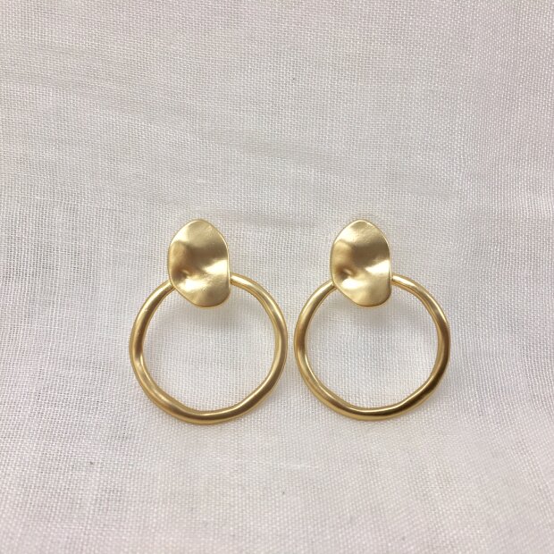 Earrings matt, SR-20822 gold