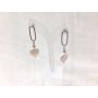 Studs, earrings with pearl pendant, SR-20824 silver