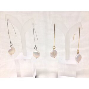 Earrings with pearl pendant, SR-20825