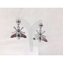 Earrings with bug pendant, SR-20835 silver