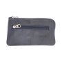 Key wallet made from real leather, grey