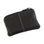 Tillberg key wallet/credit card wallet made from real leather 7,5 cm x 12 cm x 2 cm, black+apple green
