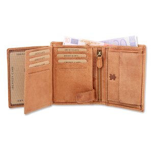 Wild Real Only!!! mens wallet made from real leather, light brown
