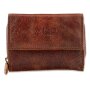 Real leather wallet, high quality, robust cognac