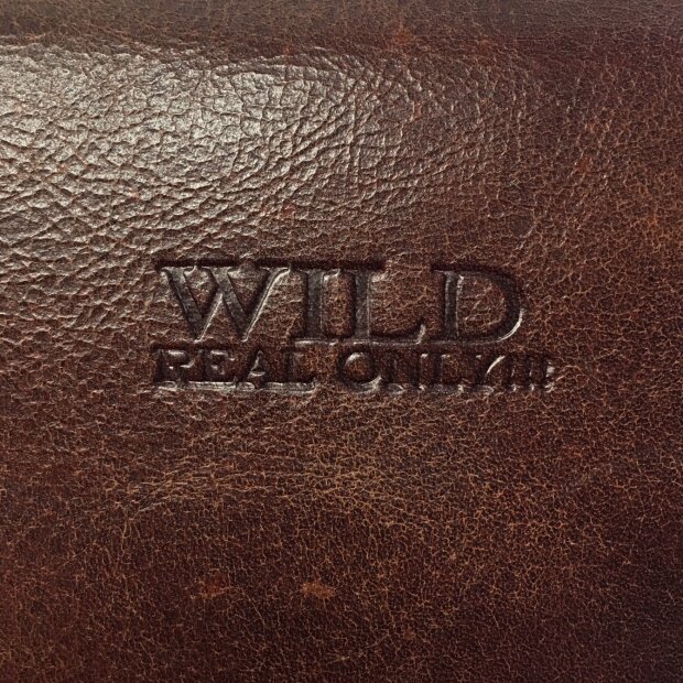 Wild Real Only!!! real leather wallet, high quality, robust brown
