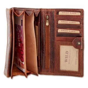 Wild Real Only!!! real leather wallet, high quality, robust brown