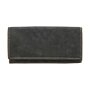 Wild Real Only ladies wallet made from real water buffalo leather, black
