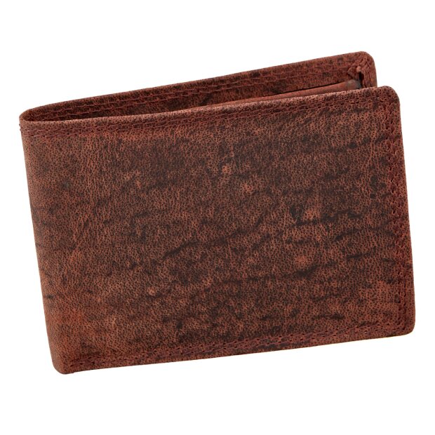 Tillberg real leather wallet reddish brown