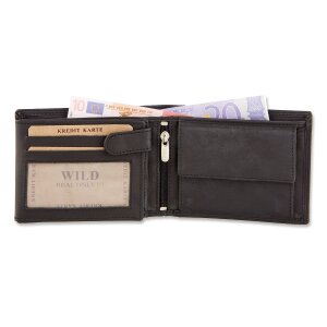 Wild Real Only!!! mens wallet made from real leather black
