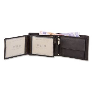 Wild Real Only!!! mens wallet made from real leather black