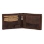 Wild Real Only!!! wallet made from real water buffalo leather, dark brown