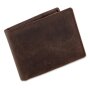 Wild Real Only!!! mens wallet made from real leather, dark brown