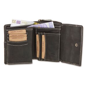 Wild Real Only!!! real leather wallet, high quality, robust black
