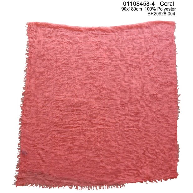 Schal 100% Polyester  90*180cm, 01108458 Coral