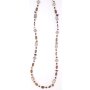 Agate necklace 150 cm brown