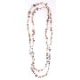 Agate necklace 110 cm multi colour