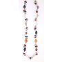 Agate necklace 120 cm multi colour