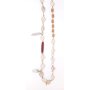 Agate necklace 130 cm white