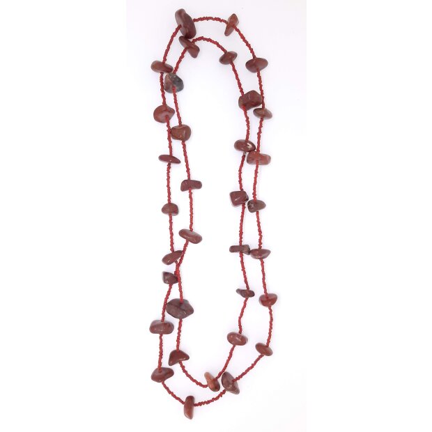 Agate necklace 140 cm