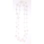 Agate necklace 140 cm white