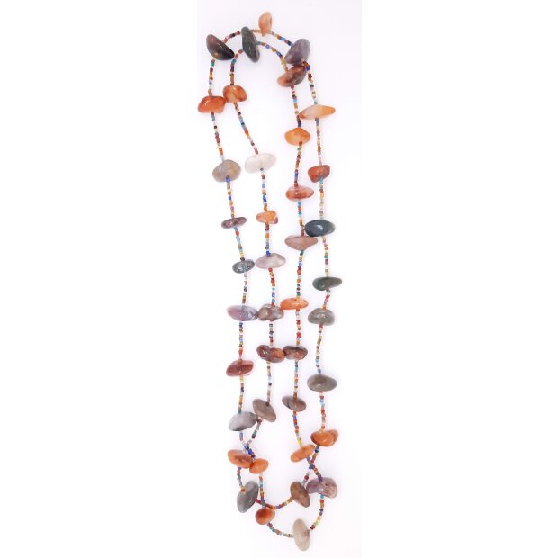 Agate necklace 140 cm multi colour