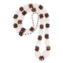 Necklace with agate stones 100 cm white