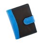 Tillberg women and men credit card case made from real leather black+royal blue