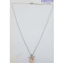 Womens necklace, Tillberg, pendant with Swarovski stones, length 42cm light peach