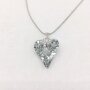 Necklace with crystal heart pendant, length 48cm shadow...