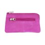 Key wallet made from real leather, pink