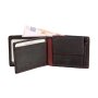 Tillberg wallet made from real nappa leather black+wine red