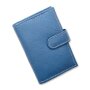 Credit card case made from real leather, royal blue
