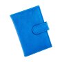 Credit card case made from real leather, royal blue