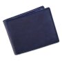 Real leather wallet navy blue