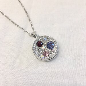 Chain with rhinestone studded pendant