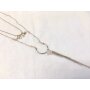 Long necklace with moon pendant Silver