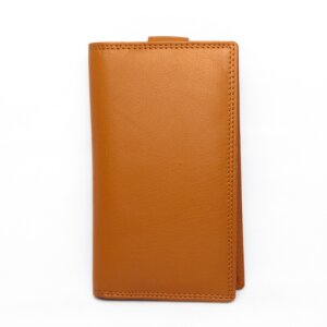 Tillberg real leather credit card and cell phone case 18x10x2 cm tan