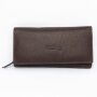 Tillberg ladies wallet made of real nappa leather 10x19x3 cm dark brown