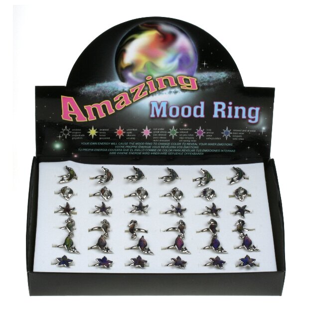 Mood Ring, Gr&ouml;sse einstellbar, mit verschiedenen Tiermuster 54600246 S-0172