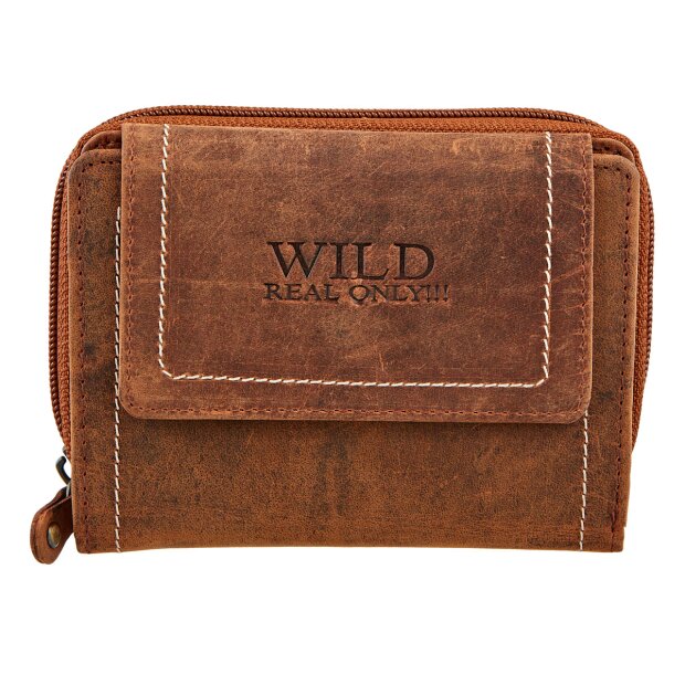 Wild Real Only!!! ladies wallet made from real water buffalo leather tan
