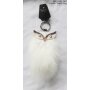 Key Chain eagle owl white