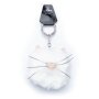 Keychain Cat Silver/White