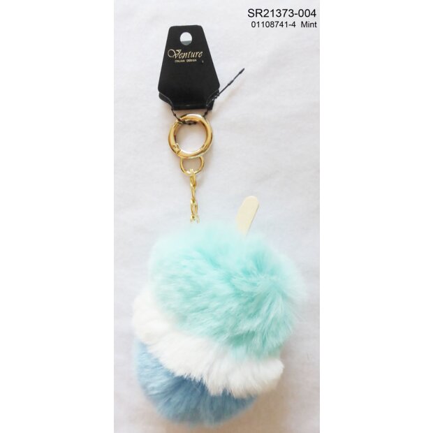 Keychain popsicle gold/mint/white/light blue