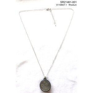 Necklace with filled pendant