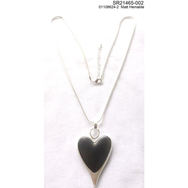 Necklace with Heart 80+7cm