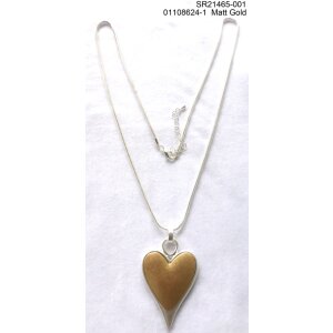 Necklace with Heart 80+7cm