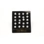 Ohrring/Edelstahl Cubic Zirconia 5mm (10 Paar mit karte)01801823