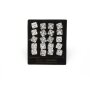 Ohrring/Edelstahl Cubic Zirconia 8mm (10 Paar mit karte)01801826