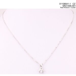 Fine necklace with cubic zirconia, 01108541, 45 + 5cm