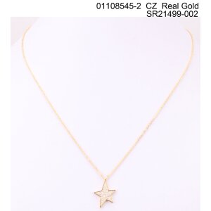 Fine necklace with star pendant cubic zirconia, 01108545,...